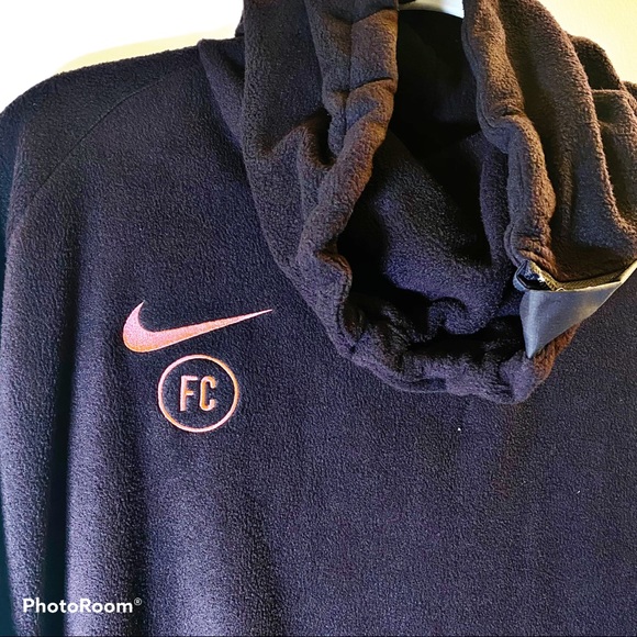 Nike FC Winter Drill Shirt Fleece Pullover in Plum, Size XL - Picture 8 of 13